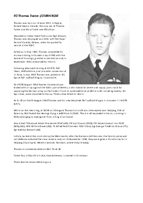 A preview of a PDF biography for Foster, Thomas